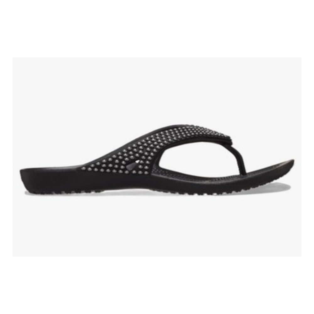 Crocs Kadee II Jewels Black Flip Flop Women's Size 10